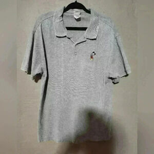 Disney store Mickey mouse Men's polo light Grey size L